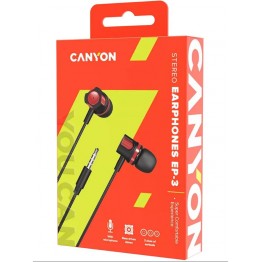 Casti Canyon EP-3, Intraauriculare, 3.5 mm Jack, Rosu